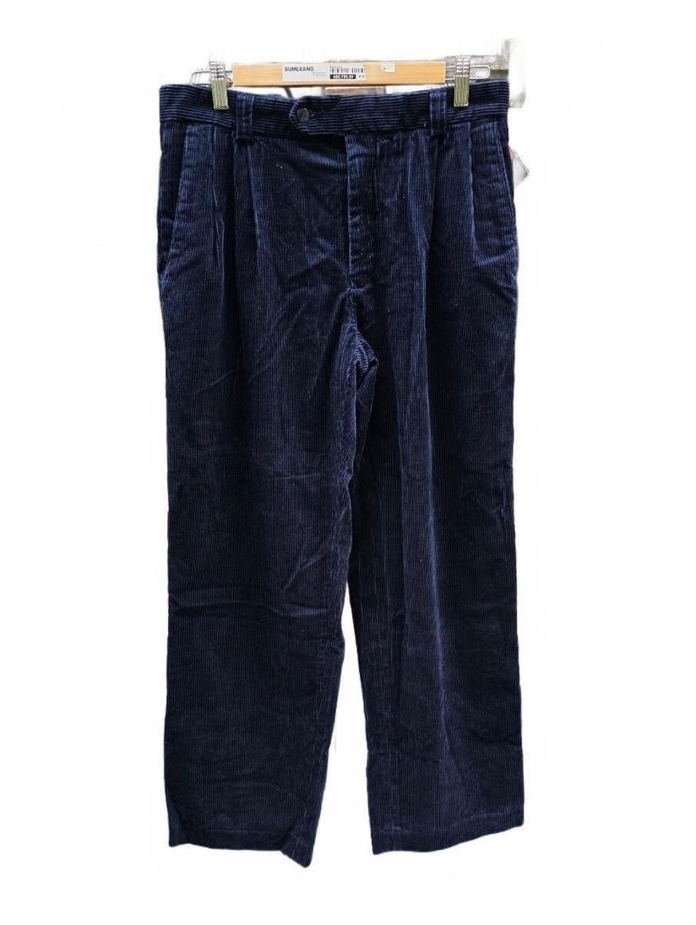 VTG Pierre Cardin Pleated Corduroy Pants 32x27 Blue Loose Wide Leg Unisex NWT